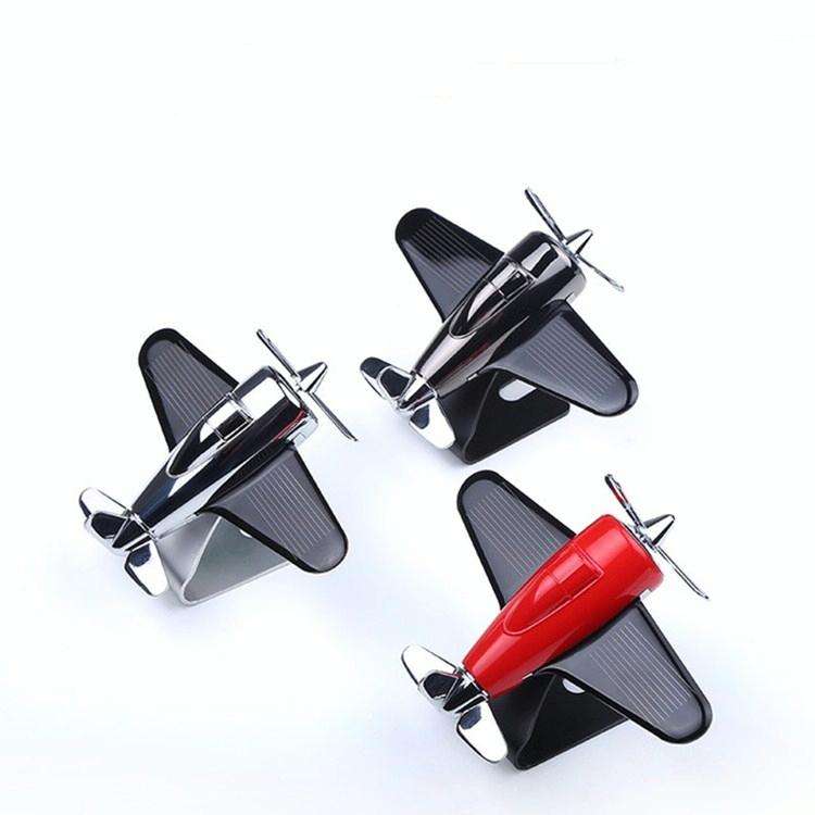 Aromatherapy Decorations for Cars Solar Aircraft Car Decorations(Black)