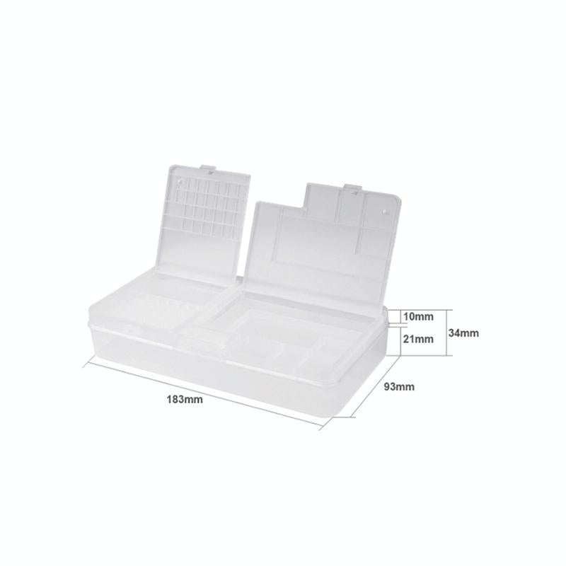 2 PCS Double-Layer Clamshell Mobile Phone Repair Parts Turnover Box Mobile Phone Disassembly  Scr...