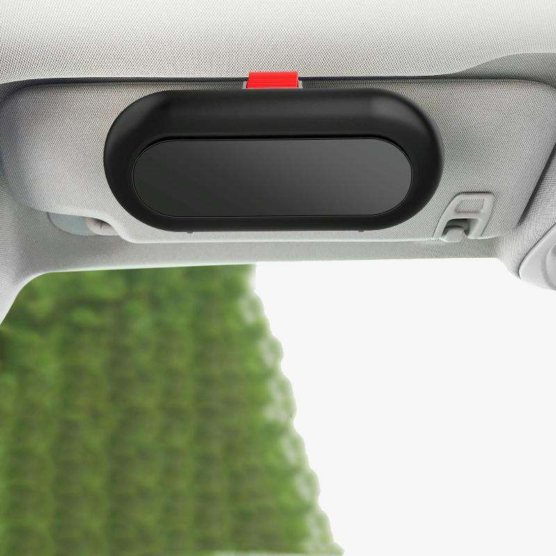 Car Glasses Case Multi-Function Automobile Inner Visor Storage Card(Black)