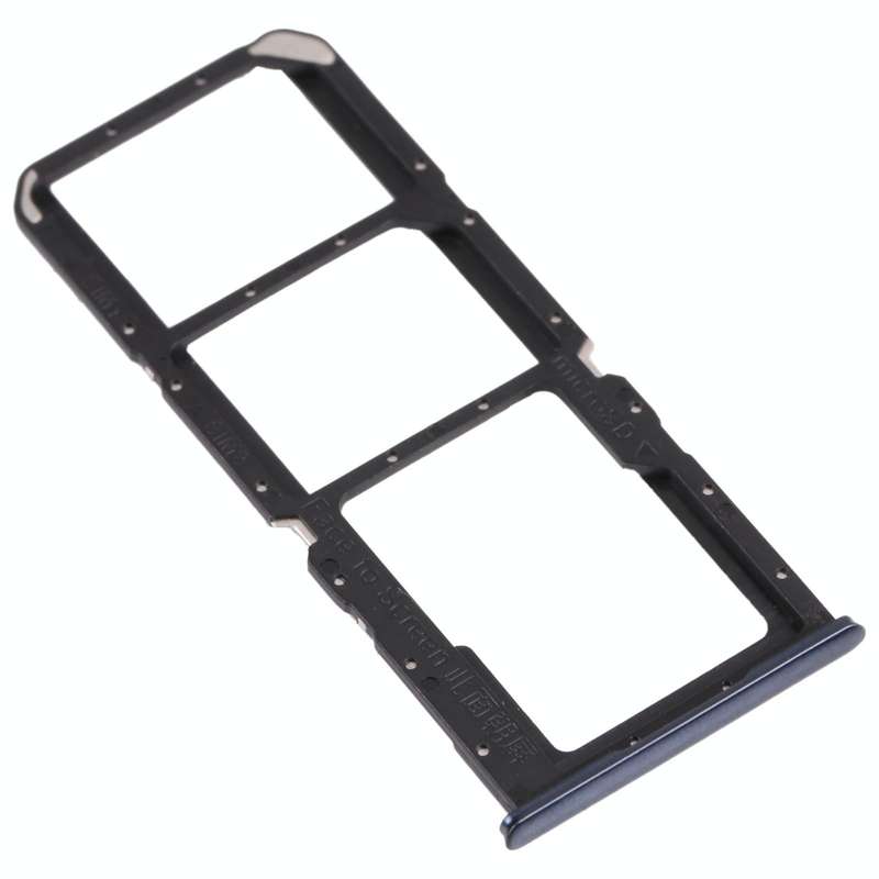For OPPO A74 5G CPH2197 CPH2263  SIM Card Tray + SIM Card Tray + Micro SD Card Tray (Black)