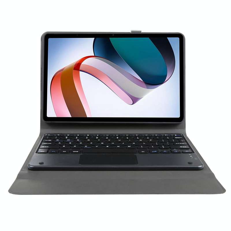 For Xiaomi Redmi Pad SE Ultra-thin Bluetooth Keyboard Leather Case with Touchpad(Black)