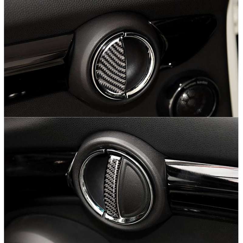 4 PCS Car F Chassis Door Handle Carbon Fiber Decorative Sticker for BMW Mini Cooper Clubman Count...