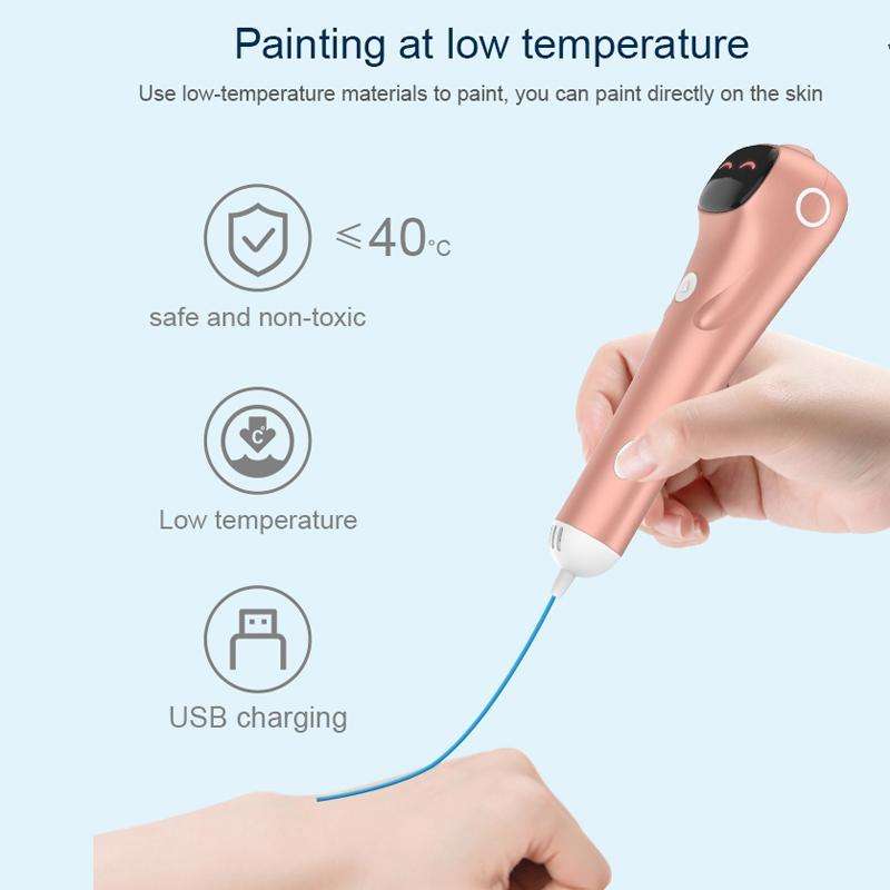 3D Printing Pen Low Temperature Painting Pen With 80m PCL(Blue)