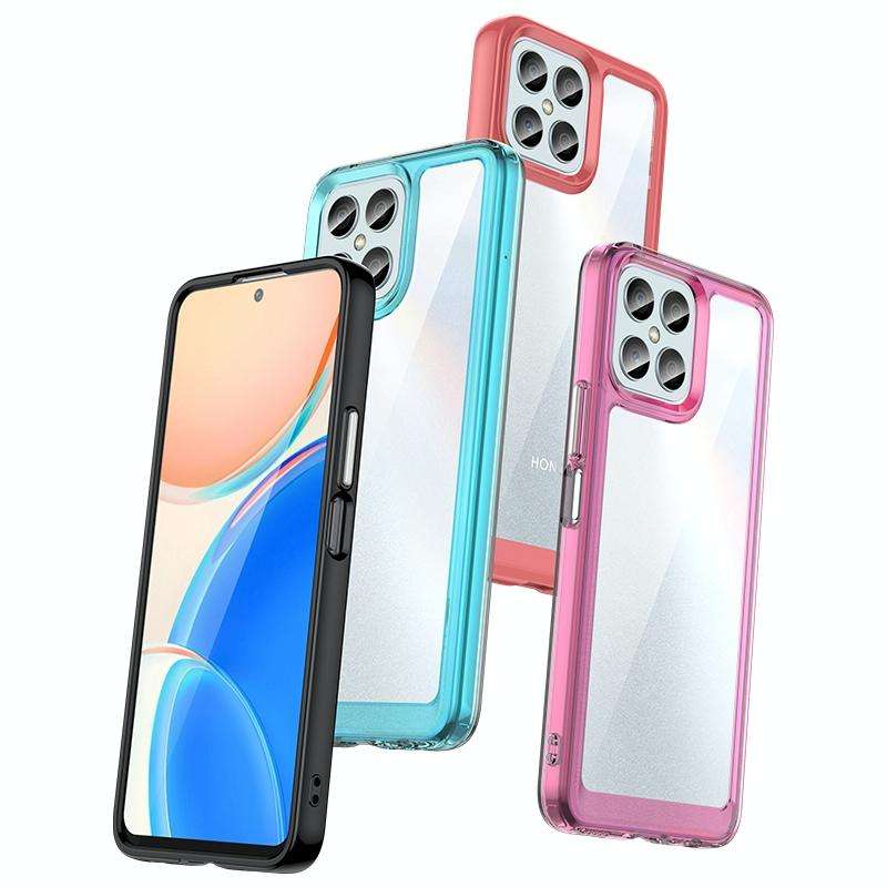 For Honor X8 Colorful Series Acrylic + TPU Phone Case(Blue)