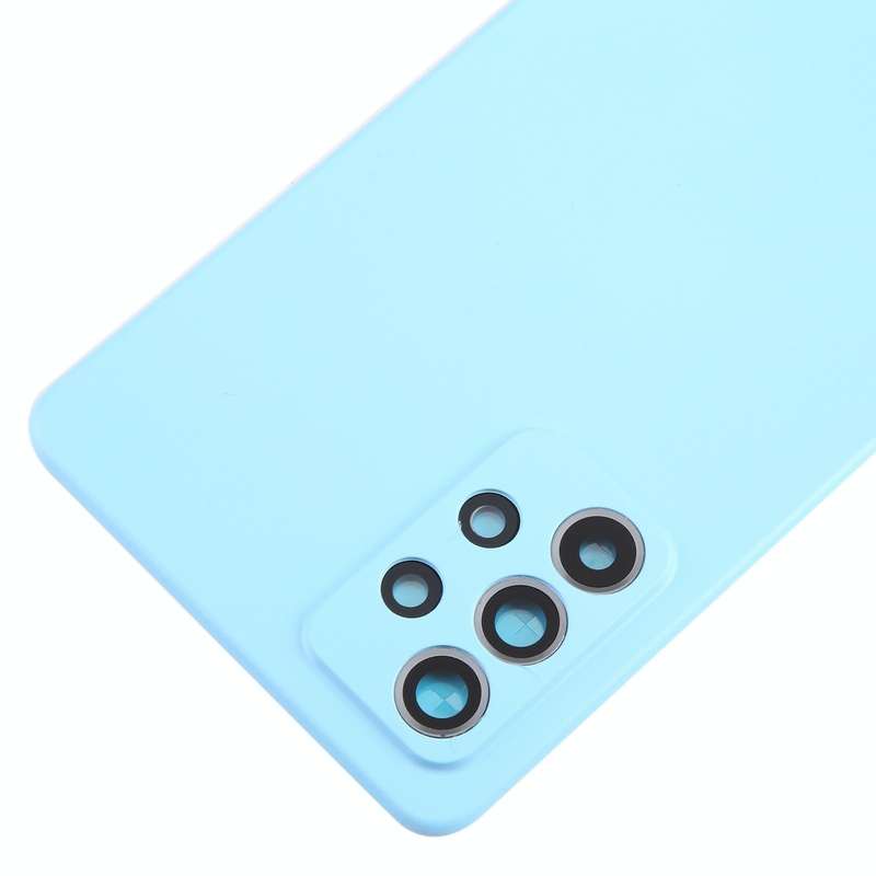 For Samsung Galaxy A52 5G / A52 4G Battery Back Cover with Camera Lens Cover(Blue)
