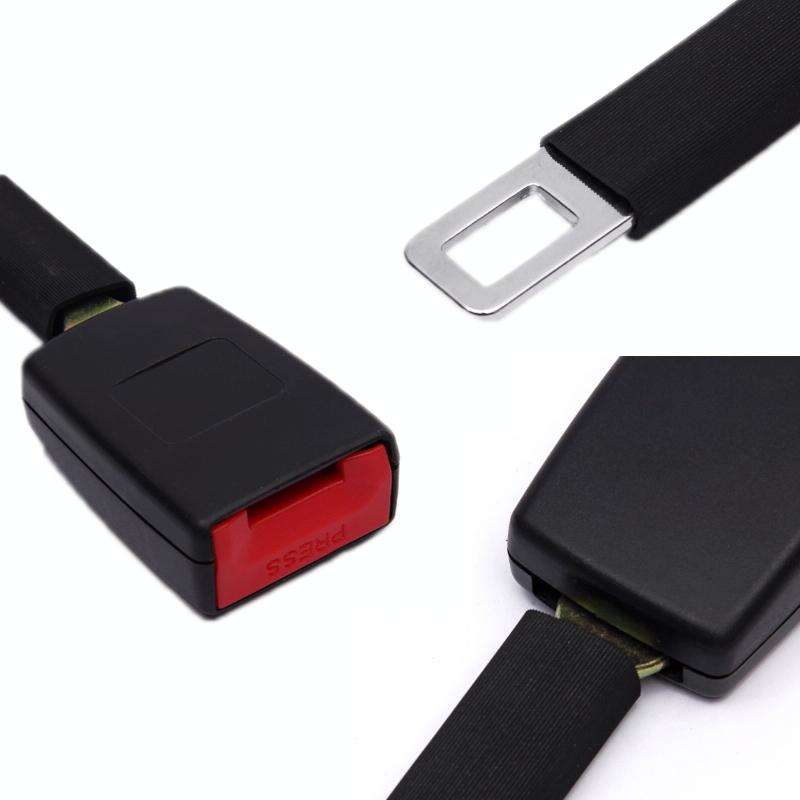 25cm Car Seat Belt Extension Snap Button, Color: Black