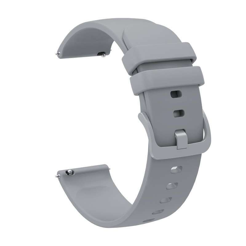 For Garmin Forerunner 245 Music 20mm Solid Color Soft Silicone Watch Band(Grey)