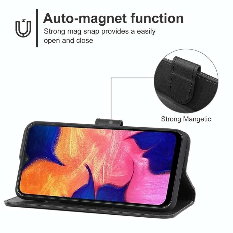 For Samsung Galaxy A10 Leather Phone Case(Black)