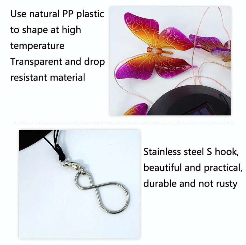 Outdoor Solar Wind Chime Lamp Courtyard Garden Decoration Led Landscape Lamp Ornaments, Style:Col...