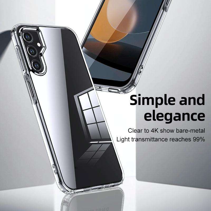 For Samsung Galaxy A24 4G Armor Clear TPU Hard PC Phone Case(Matte Black)