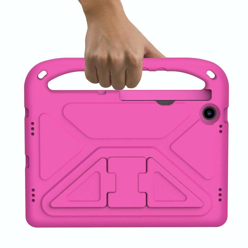 For Lenovo Tab M10 Plus 10.6 3rd Gen 2022 Handle EVA Shockproof Tablet Case with Holder(Rose Red)