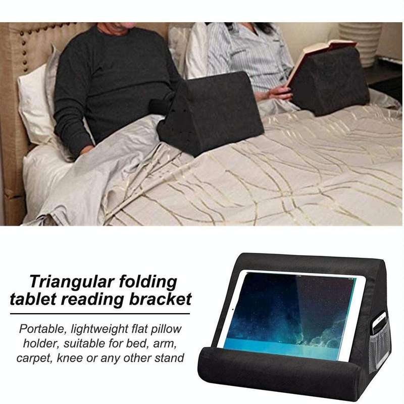 Laptop Holder Tablet Pillow Multifunction Laptop Cooling Pad Rest Cushion(Rose Red)