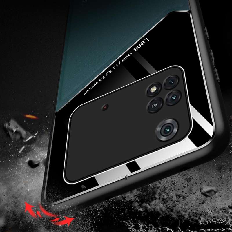 For Xiaomi Poco X4 Pro 5G All-inclusive Leather + Organic Glass Protective Case(Green)