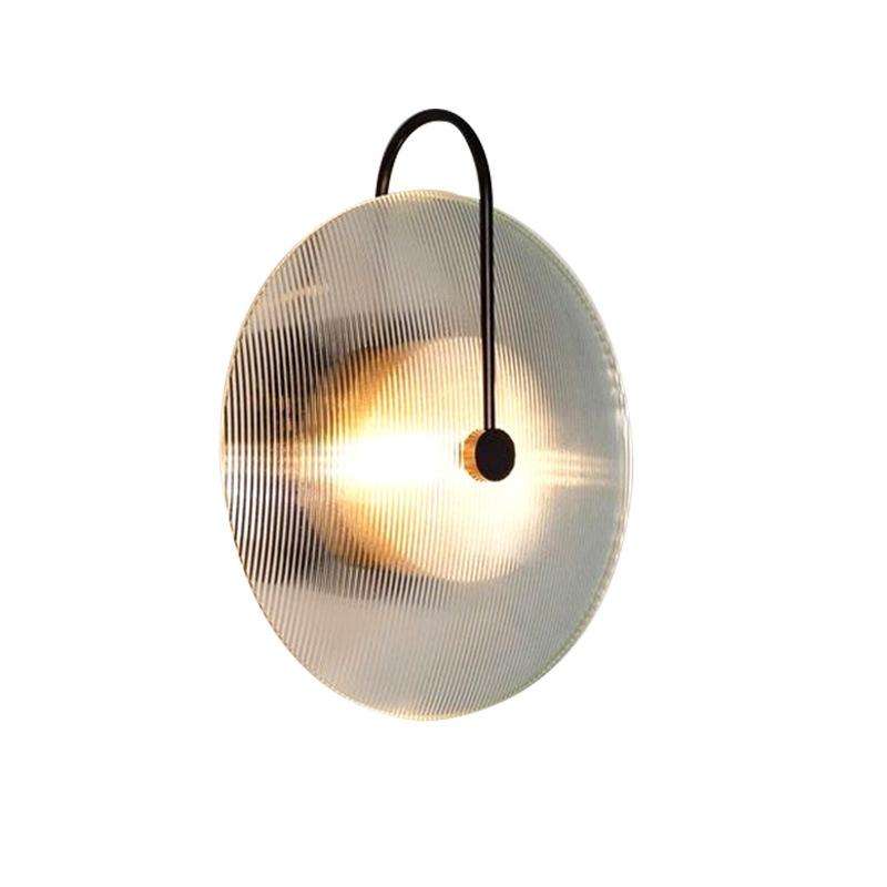 LED Glass Wall Light Corridor Light Three-color light(Black)