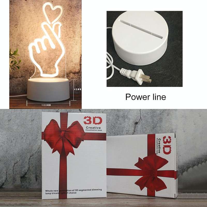 White Base Creative 3D Tricolor LED Decorative Night Light, Button Plug Version, Shape:Moon Bear(...