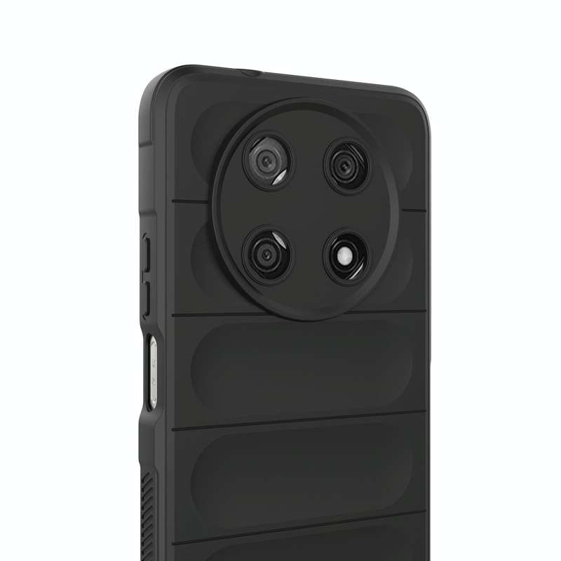 For Huawei Nova Y90/Enjoy 50 Pro Magic Shield TPU + Flannel Phone Case(Black)