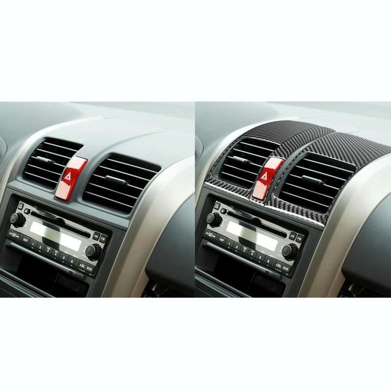 3 PCS / Set Carbon Fiber Car Central Control Air Outlet Panel Decorative Sticker for Honda CRV 20...