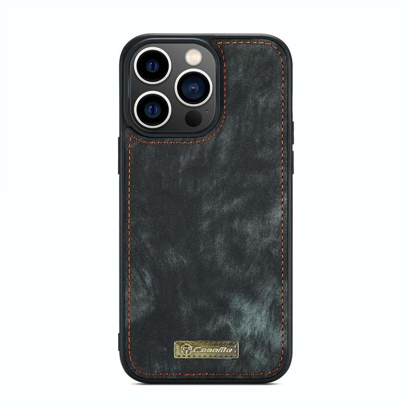 For iPhone 14 Pro Max CaseMe 008 Detachable Multifunctional Leather Phone Case(Black)