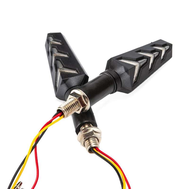 2 PCS KC031 Motorcycle Universal Flashing LED Turn Signal Brake Light(Yellow + Blue Light)