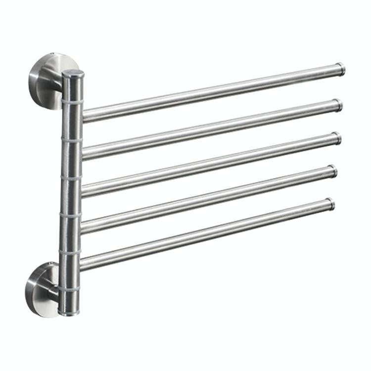 Stainless Steel Towel Bar Rotating Towel Rack Bathroom Kitchen Wall-mounted Towel Polished Rack H...