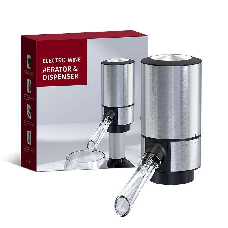 Electric Red Wine Decanter Dispenser,Style: Stainless Steel