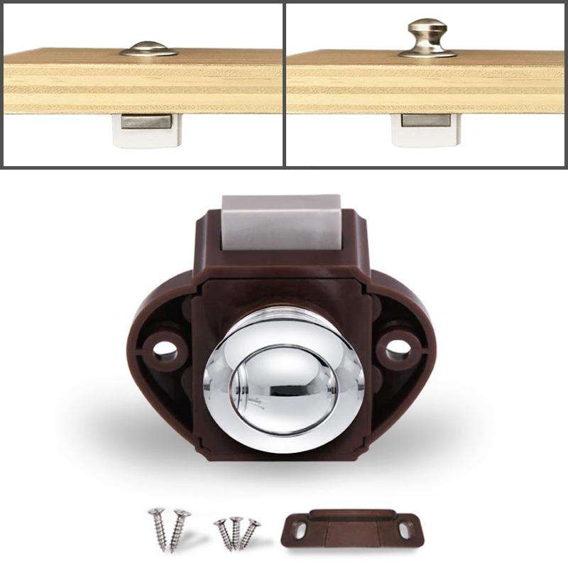 Press Type Drawer Cabinet Catch Latch Release Cupboard Door Stop Drawer Cabinet Locker for RV / Y...