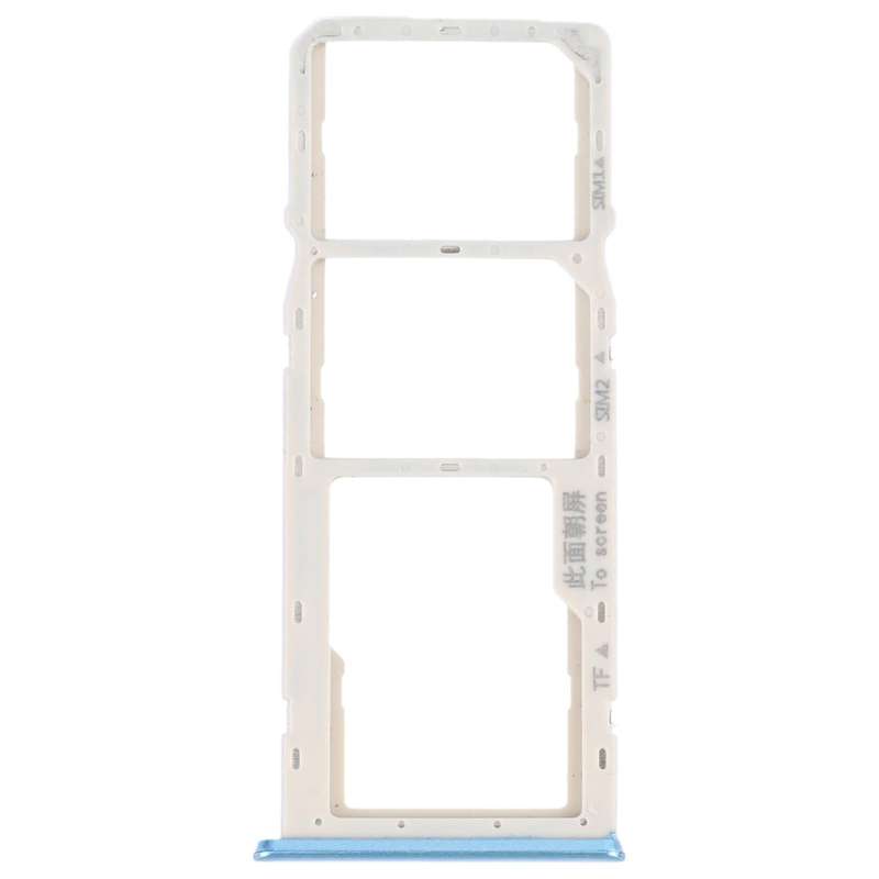 For OPPO A16K SIM Card Tray + SIM Card Tray + Micro SD Card Tray (Blue)