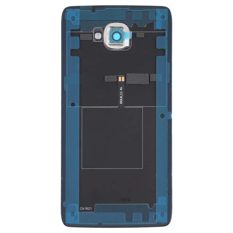 For Alcatel One Touch Idol 4s OT6070 6070K 6070Y 6070 Glass Battery Back Cover  (Black)