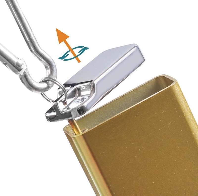 Portable Cigarette Case Portable With Lid Sealed Ashtray, Color: Gold