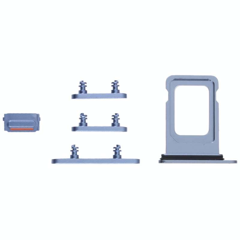 SIM Card Tray + SIM Card Tray + Side Keys for iPhone 14 Plus (Blue)
