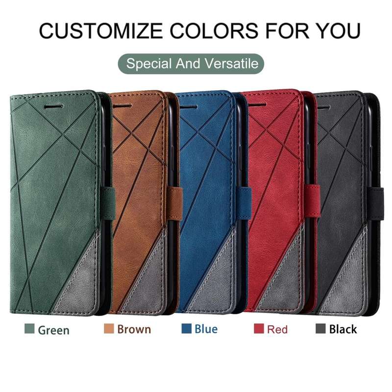 For Samsung Galaxy J6 Skin Feel Splicing Horizontal Flip Leather Case with Holder & Card Slots & ...