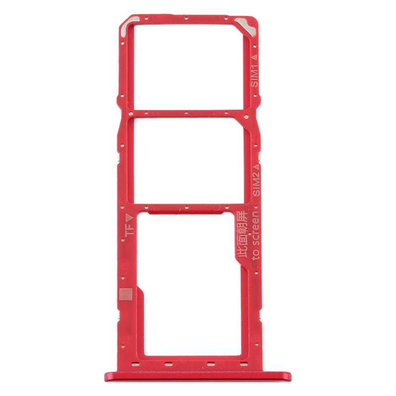 SIM Card Tray + SIM Card Tray + Micro SD Card Tray for Huawei Y6 Pro (2019) (Red)
