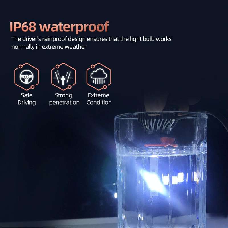 F2 H8 / H9 / H11 2 PCS DC9-36V / 25W / 6000K / 2500LM IP68 Waterproof Car LED Headlight(Cold Whit...