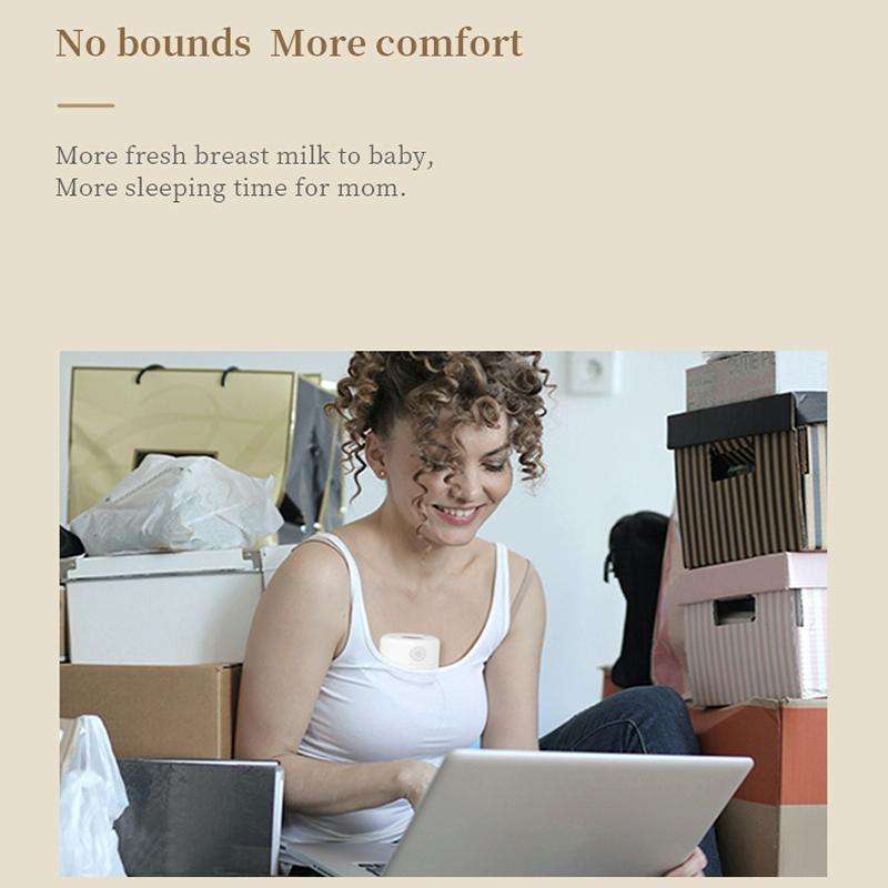 S12 LCD Screen Smart Large Capacity Portable Wearable Silent Electric Breast Pump, Color: White