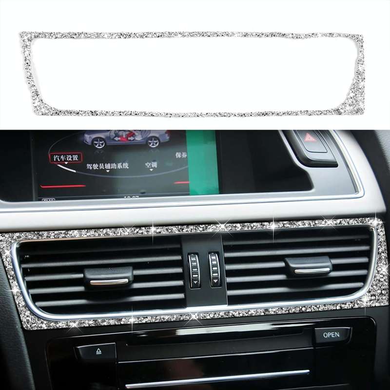 For Audi A4 / A5 / Q5 Car Air Conditioning Air Outlet Frame Diamond Decoration Sticker, Left Drive