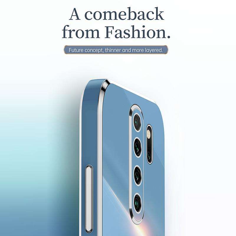 For Xiaomi Redmi Note 8 Pro XINLI Straight 6D Plating Gold Edge TPU Shockproof Case(Cherry Purple)