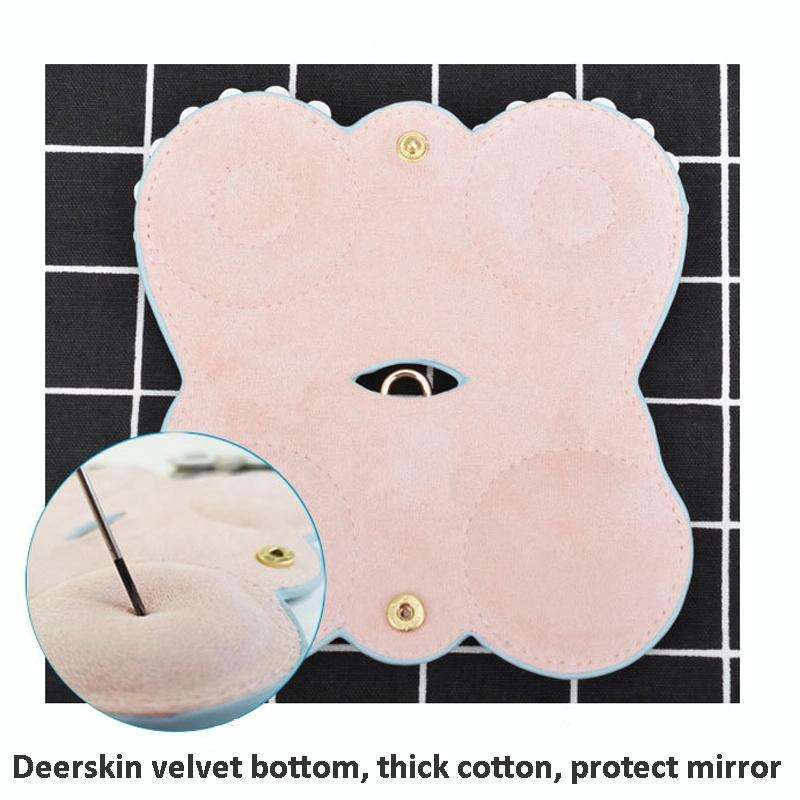 Cute And Funny PU Sunglasses Case Portable Glasses Case With Hanging Buckle, Colour: Shy Black Ey...