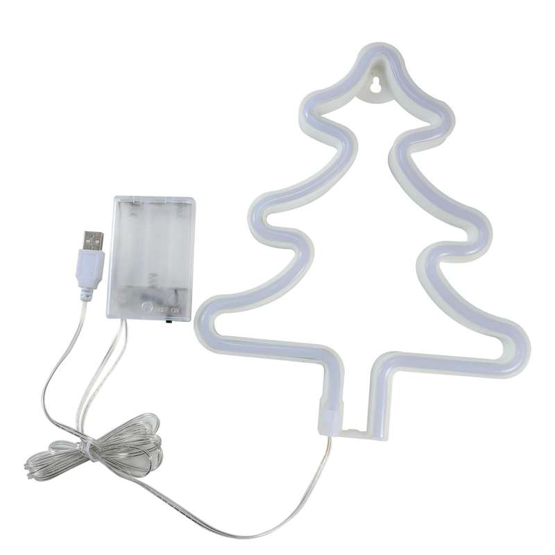 Christmas Decoration Neon Lights Wall-Mounted Ornaments, Spec: Elk-Colorful Light