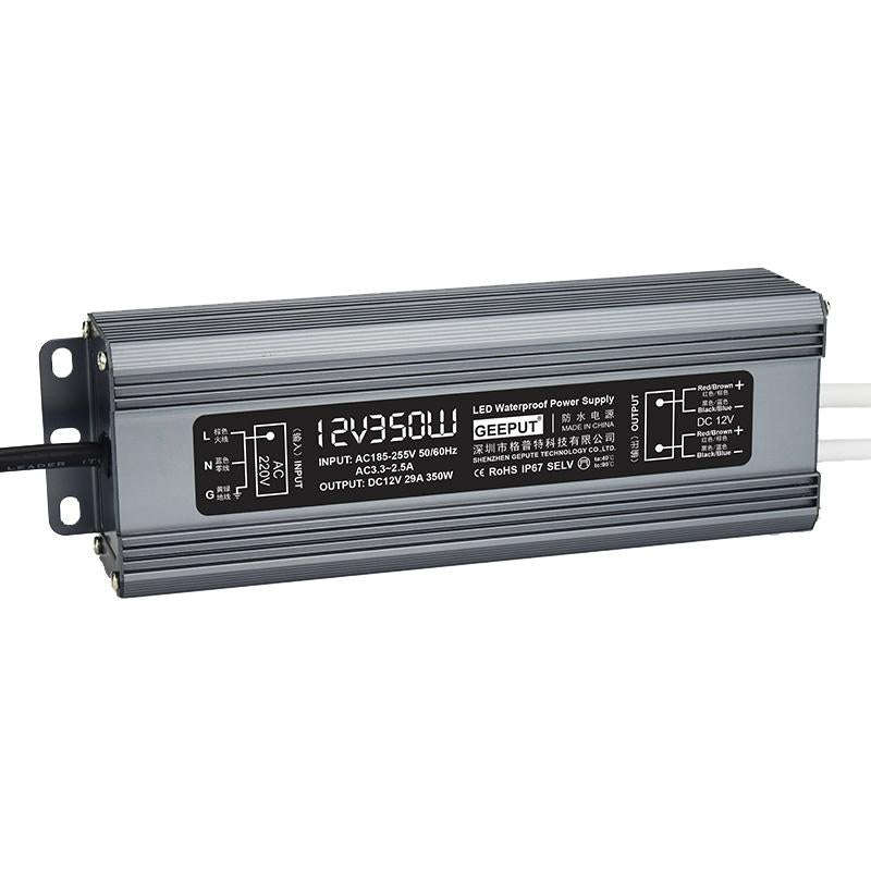 GEEPUT 220V Turn 12V LED Waterproof Power Supply Transformer, Model: 29A 350W