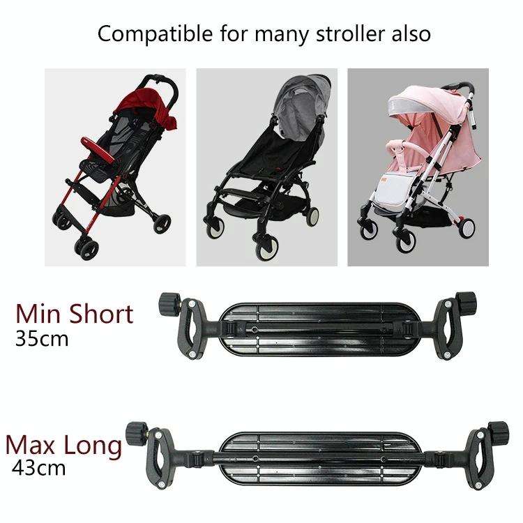 Baby Stroller Accessories Adjustable Pedal Footrest Highchair Footboard(Black)