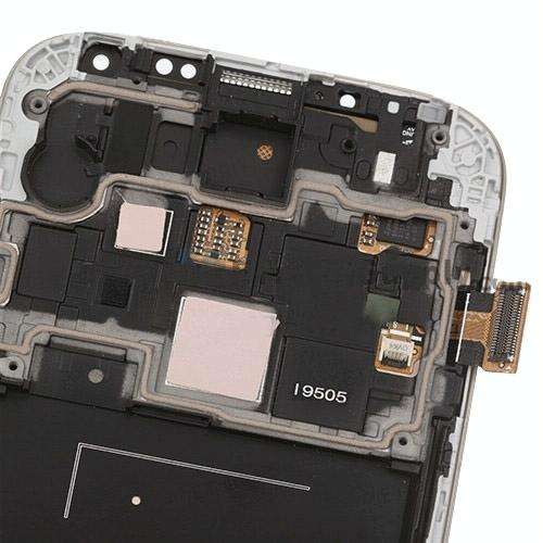 Original LCD Display + Touch Panel with Frame for Galaxy S4 / i9505(White)