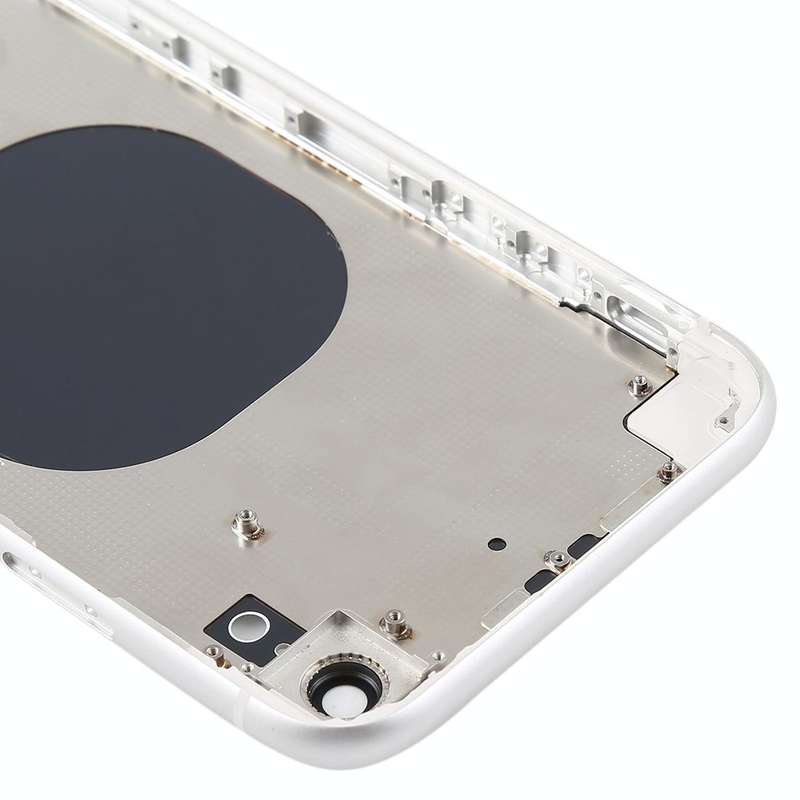 Back Housing Cover with Camera Lens & SIM Card Tray & Side Keys for iPhone XR(White)
