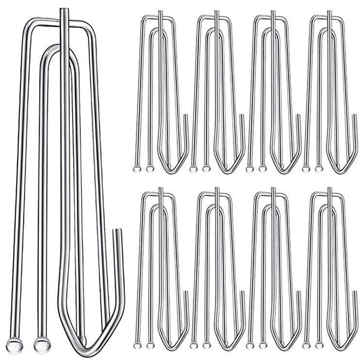 2 Sets Four Claw Hook Set Curtain Replacement Hook(Silver)