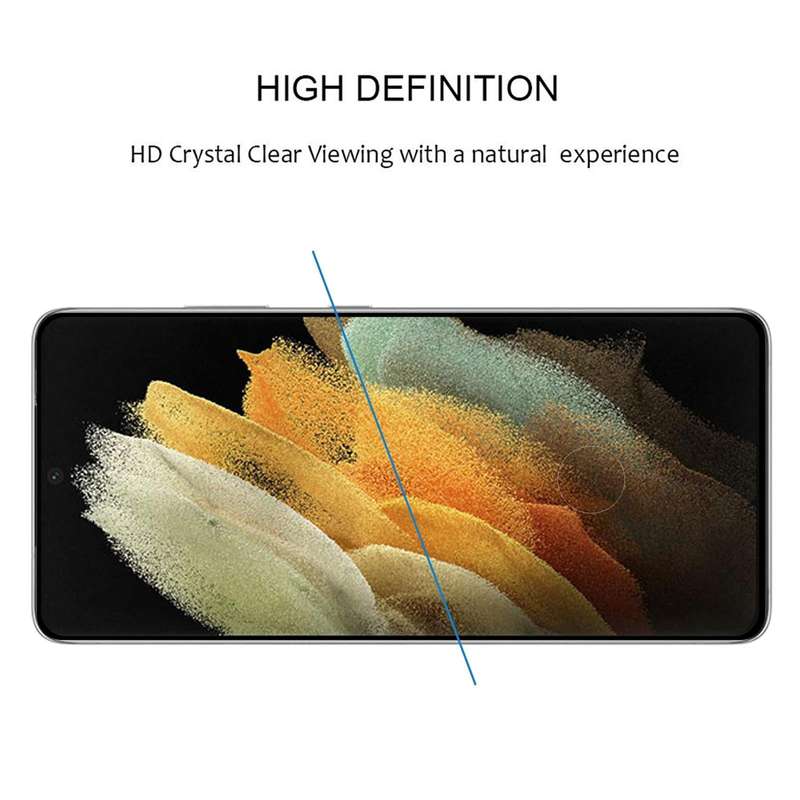 For Samsung Galaxy S21 Ultra 5G Full Glue 9H HD 3D Curved Edge Tempered Glass Film(Black)
