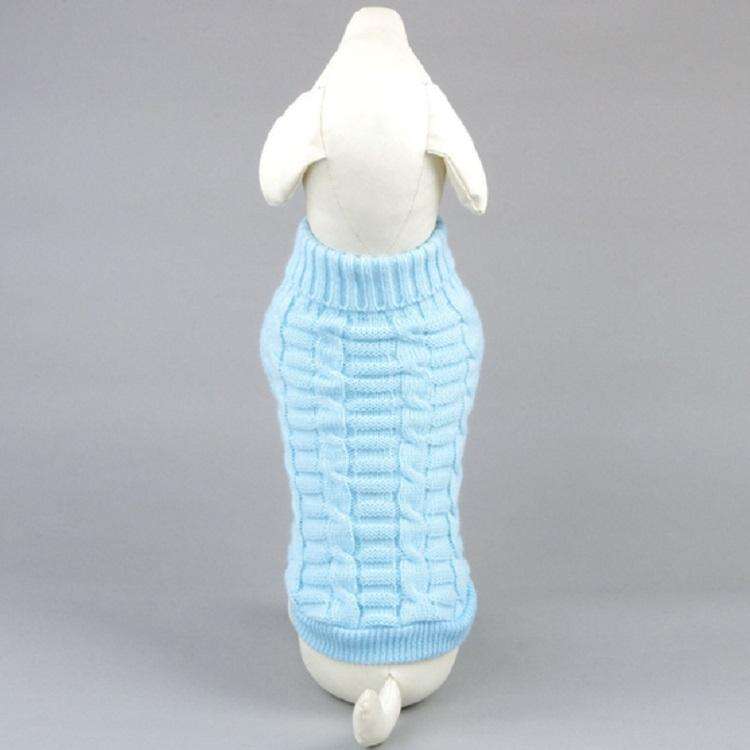 High-elastic Solid Color Dog Sweater Teddy Dog Clothes, Size:M(Blue)