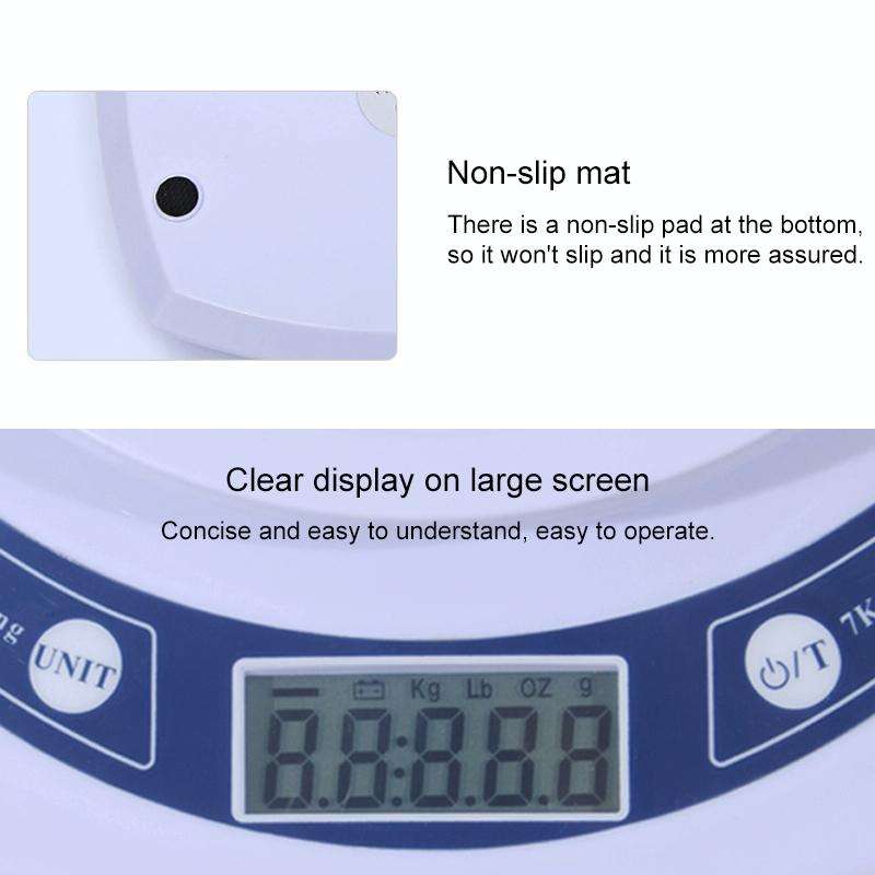 Electronic Kitchen Scale (1g~7kg)(White)