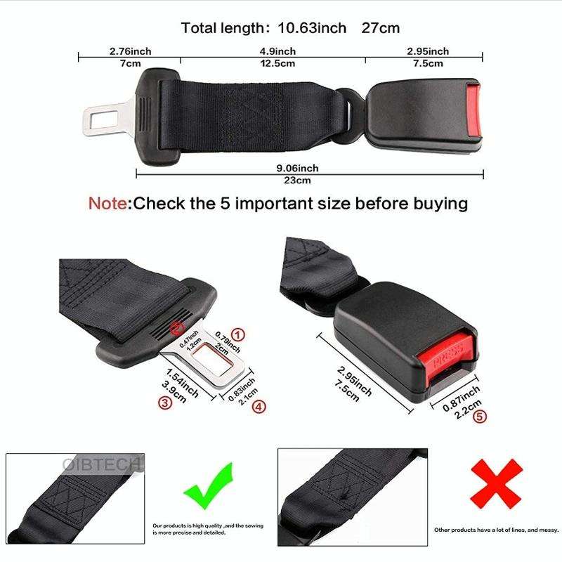 2 PCS Child And Pregnant Woman Car Seat Belt Extender, Length:36cm(Black)