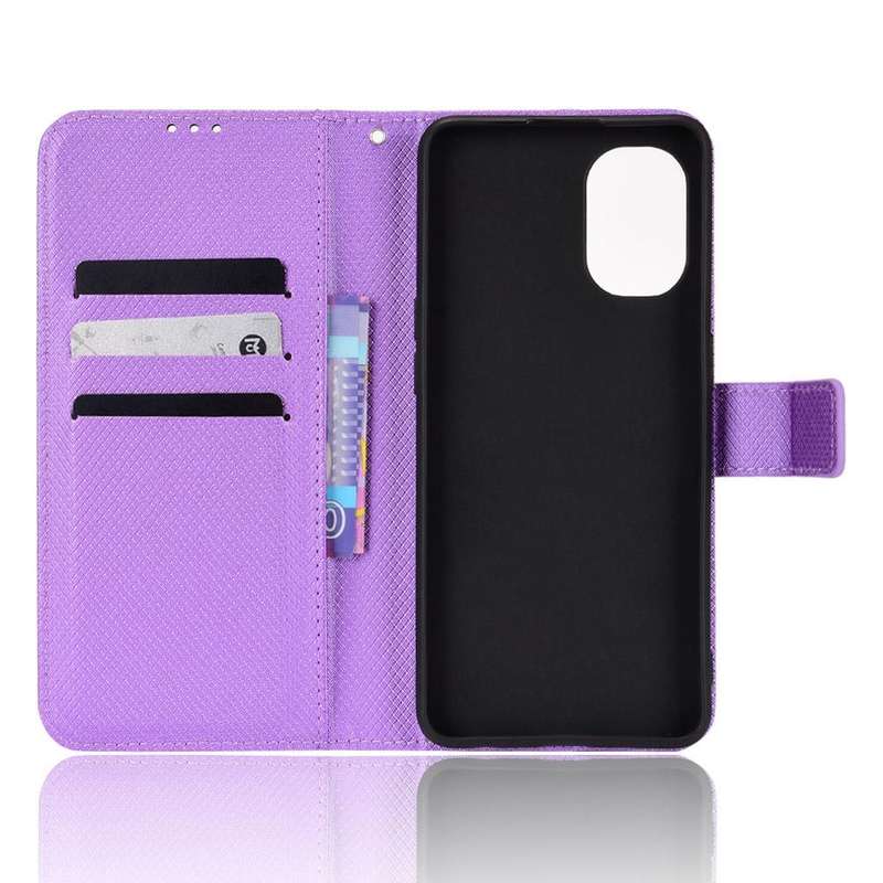 For OPPO Reno7 Z 5G / A96 5G Diamond Texture Leather Phone Case(Purple)