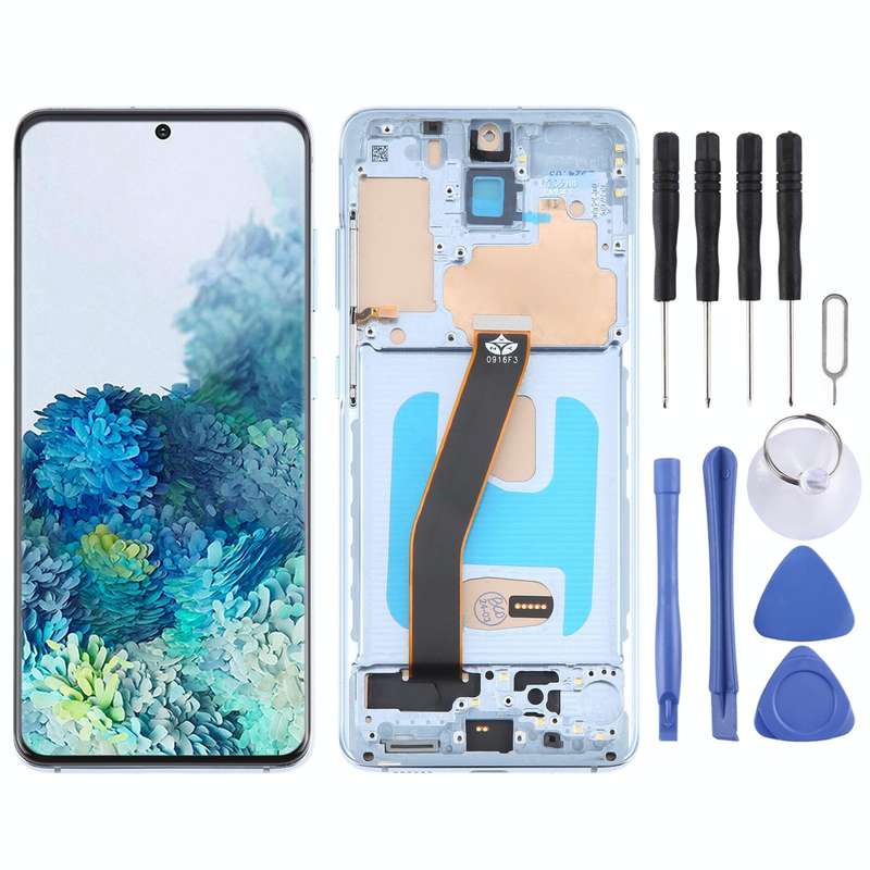 For Samsung Galaxy S20 SM-G980 TFT LCD Screen Digitizer Full Assembly with Frame, Not Supporting ...