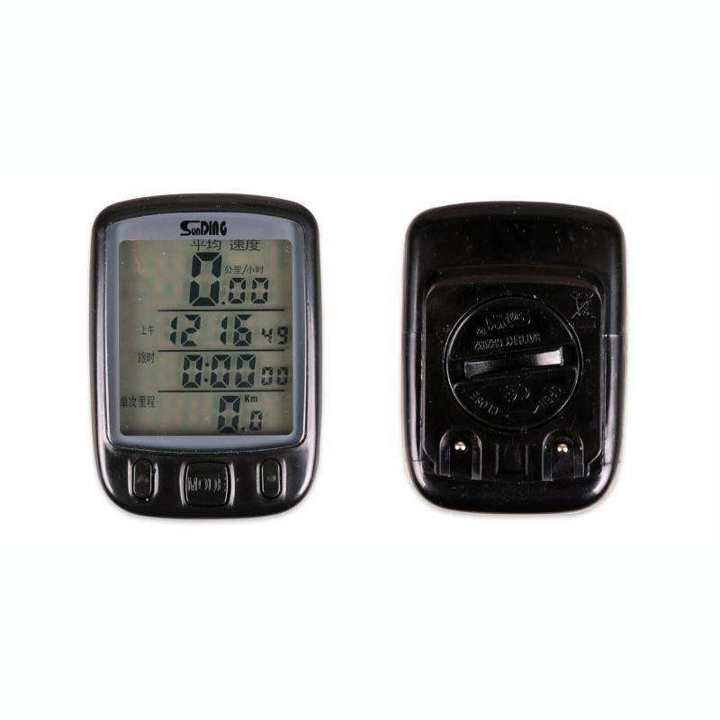 SUNDING 563C Bike Bicycle Waterproof Wireless LCD Screen Luminous Mileage Speedometer Odometer, C...